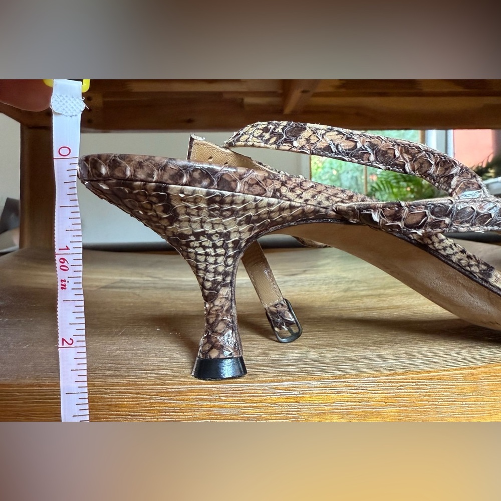 Manolo Blahnik Snakeskin Brown Heels EU40 - Picture 9 of 9